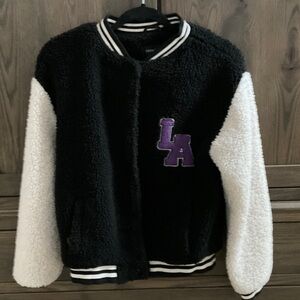 New Look Black and White Bomber Jacket